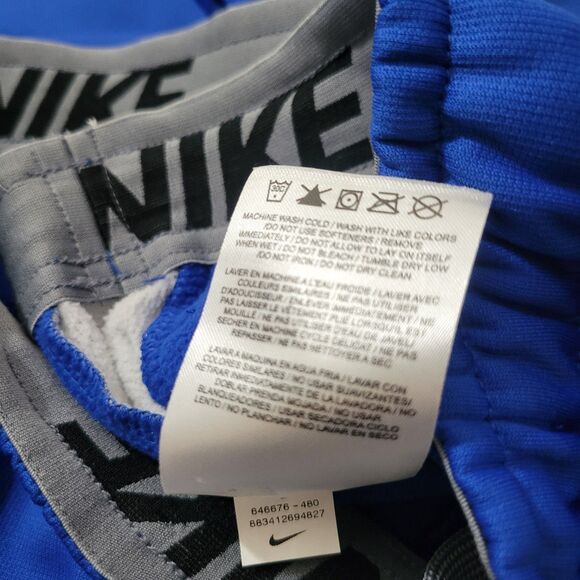 Nike Therma-fit Fleece Sweatpants Size Large Men's Gray & Blue Nike Swoosh Logo - Picture 8 of 16